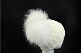 Mini White Double Pomkin Fur Hat