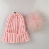 Baby Pink Fur Pomkin Hat