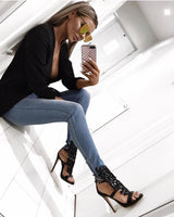 MILANI Black Leather Sandals