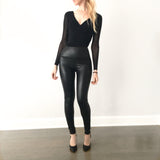 High Waist Leather Leggings Pants