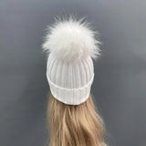 White Fur Pomkin Hat