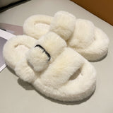 Fluffy Home Faux Fur Slides Slippers