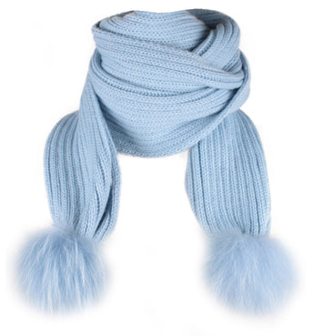 Baby Blue Pomkin Scarf