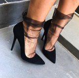 LIZZY Black Suede Leather Pumps