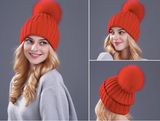 Red Fur Pomkin Hat