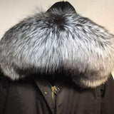 Men's Silver Fox Fur Convertible Parka