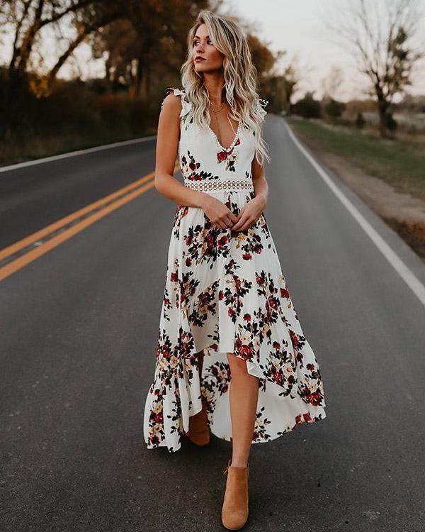 White flower summer dress new arrivals