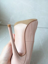 LIZZY Nude Patent Leather Pumps