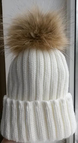 Original White Natural Fur Pomkin Hat