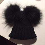 Mini Black Double Pomkin Hat