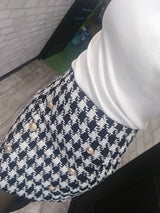 Houndtooth Skirt