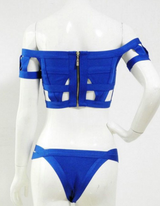 CLAIRE Cobalt Blue Two Piece Bandage Bikini