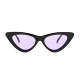 Cat Eye Retro Sunglasses Black/ Purple Lens Women