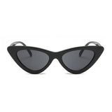 Cat Eye Retro Sunglasses Black/black Out Lens Women