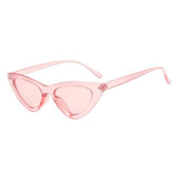 Cat Eye Retro Sunglasses Clear Pink Women