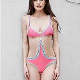 Charlotte Crochet Pink One Piece Bikini