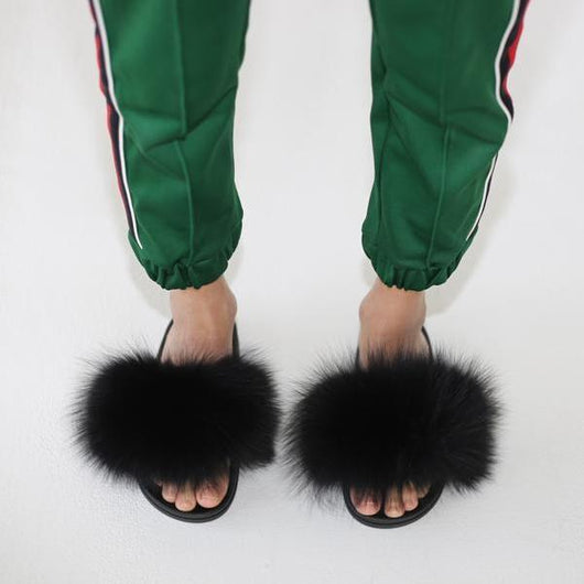 Mink Fur Slides