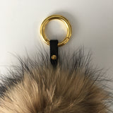 Natural Fur Pom Keychain