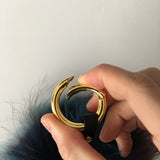 Multicolor Fur Pom Keychain