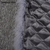 Ostrich Feather Jacket - Light Grey