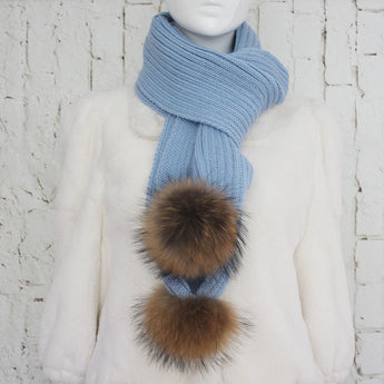 Baby Blue Pomkin Scarf