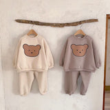 Teddy Bear Sweatshirt and Jogger Pants - Set