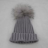 Light Grey Fur Pomkin Hat