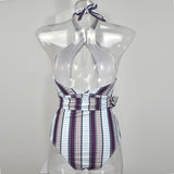 LORI Striped One Piece Tie Bikini