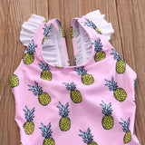 Girls Pineapple One Piece Swimsuit- Size 6mo - 4 years
