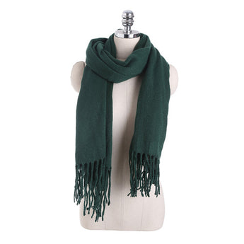 Dark Green Cashmere Blend Scarf 200x70 cm