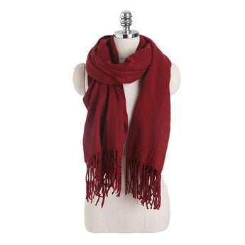 Burgundy Cashmere Blend Scarf 200x70 cm