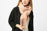 Pink Cashmere Blend Scarf 200x70 cm