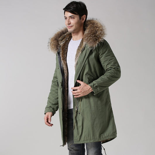 Men's Fur Lined Green Convertible Parka – Pomkin
