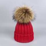 Kids Red Pomkin Hat + Scarf Set