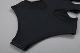KERRI Long Sleeve Black Bodysuit