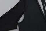 KERRI Long Sleeve Black Bodysuit