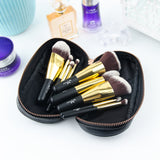 Vegan 9 Travel Makeup Brush + Case Set