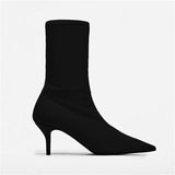 ARIANA Low Heel Sock Boots