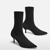 ARIANA Low Heel Sock Boots