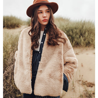 Bobby Faux Fur Jacket - Beige
