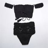 ALANA Boho Crochet Two Piece High Waist Bikini - 5 Colors