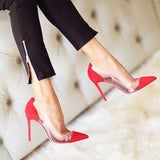 CASSIDY Red Suede Leather Pumps