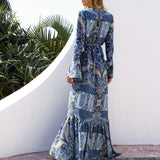 KLARA Bohemian Blue Maxi Dress