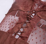 GISELE Burnt Orange Lace Detail One Piece