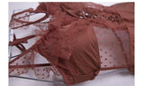 GISELE Burnt Orange Lace Detail One Piece