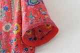 BIANCA Boho Red Blouse Shirt