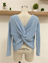 Criss Cross Sweater - Blue