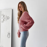 BETHANY Tie Back Sweater - Pink