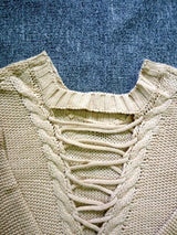 EMILY Lattice Work Back Sweater - 2 Colors