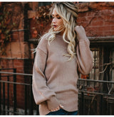 CLAIRE Backless Bow Tie Sweater - Blush Pink